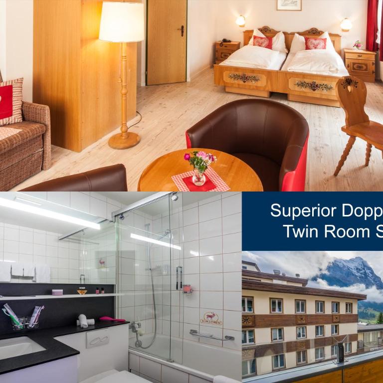 Hotel Hirschen - Grindelwald - Superior Doppelzimmer mit Balkon und Bergblick - 6