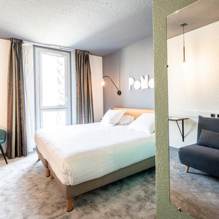 PoMo Hôtel & Restaurant - Chambre Double - Accessible aux Personnes à Mobilité Réduite - 3