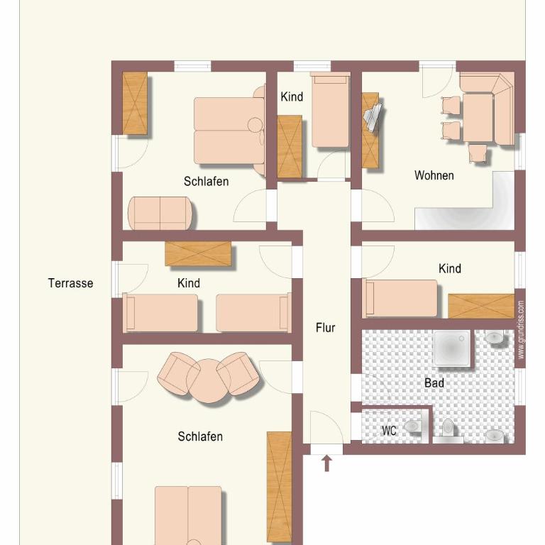 Apartment Haus am See - Apartment mit 5 Schlafzimmern und Terrasse - 3