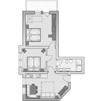 Apparthotel Sellaronda - Appartamento con 2 Camere da Letto (7 Adulti) - 1