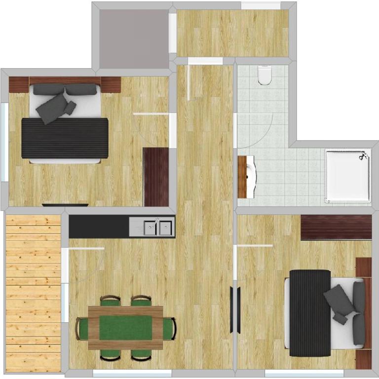 Apart Platzer - Apartment mit 2 Schlafzimmern und Balkon - 13