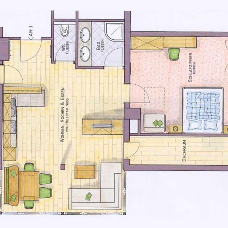 Gästehaus Trixl - Apartment mit 2 Schlafzimmern - 1