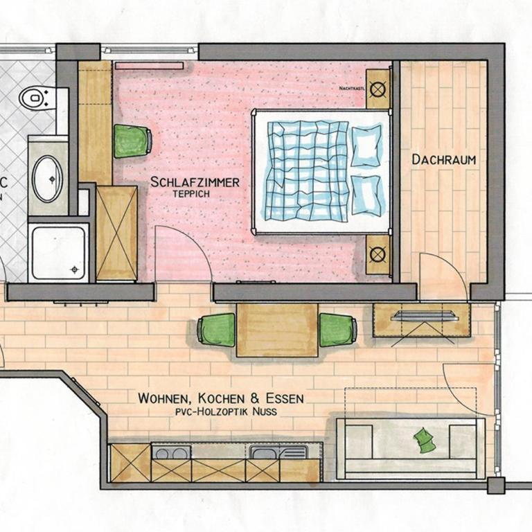 Gästehaus Trixl - Apartment mit 1 Schlafzimmer - 1