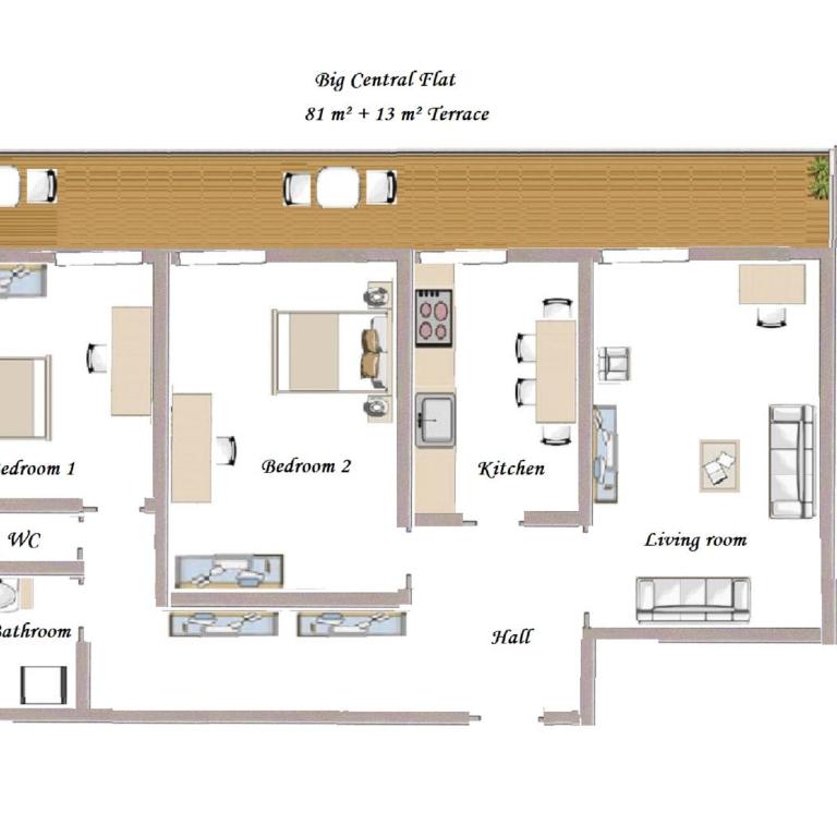 NOTRE DAME - Huge sunny modern 2BR flat - Terrace - Appartement avec Terrasse - 14