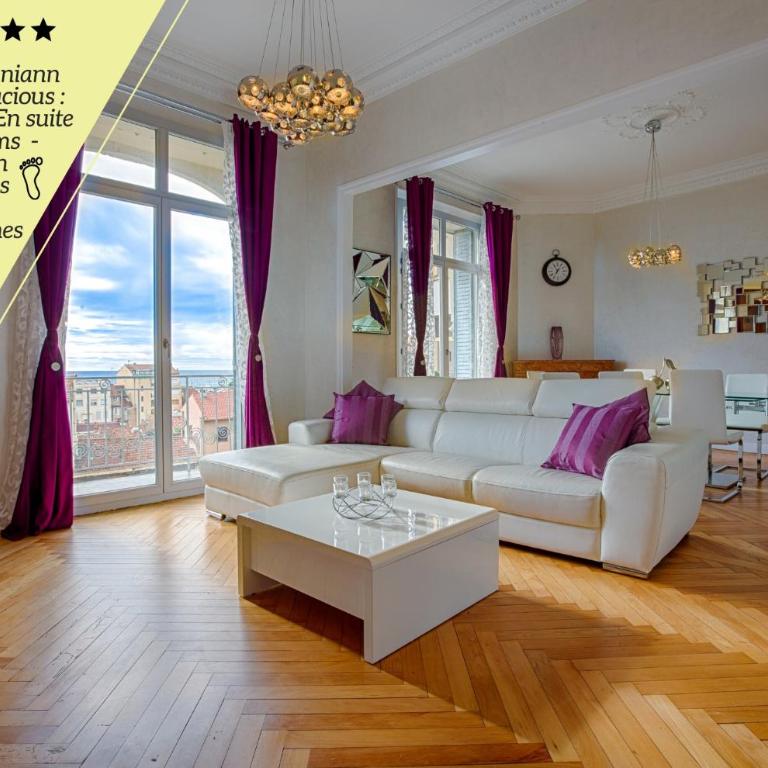 Appartement Vaste Horizon - LRA Cannes - Four-Bedroom Apartment with Sea view and Spa bath - 1