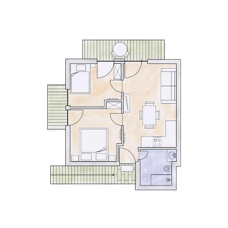 Strahlerhof - Appartamento con 2 Camere da Letto - 2