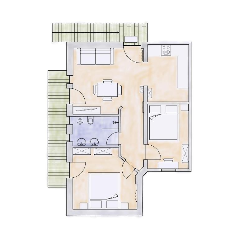 Strahlerhof - Appartamento con 2 Camere da Letto - 1