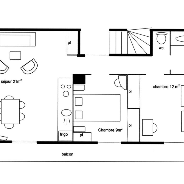 Chalet Monte-Pente - Appartement avec Balcon - 5