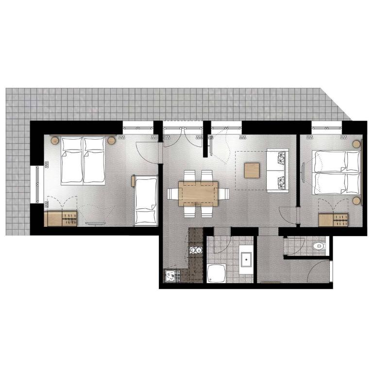 Gurglhof Apartmenthaus - Apartment mit 2 Schlafzimmern - 5