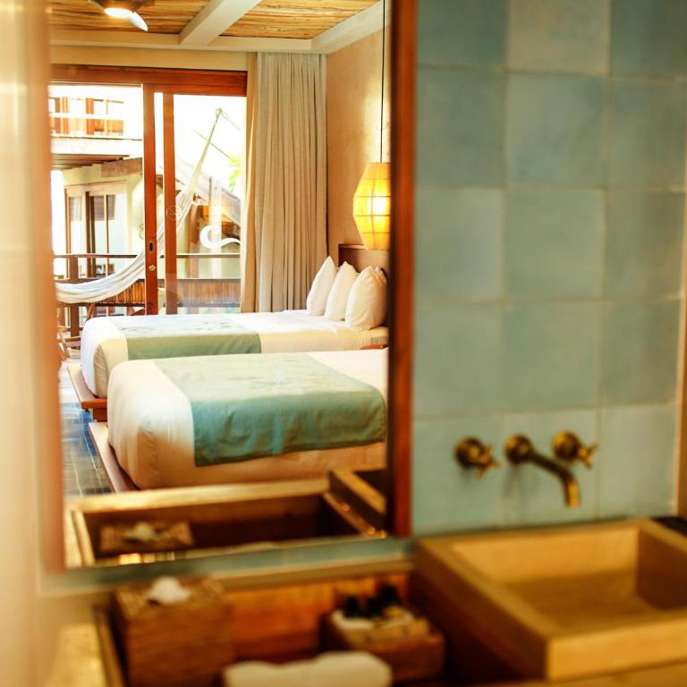 Hotel Carolina Bacalar - Habitación Doble - 2 camas dobles - 1