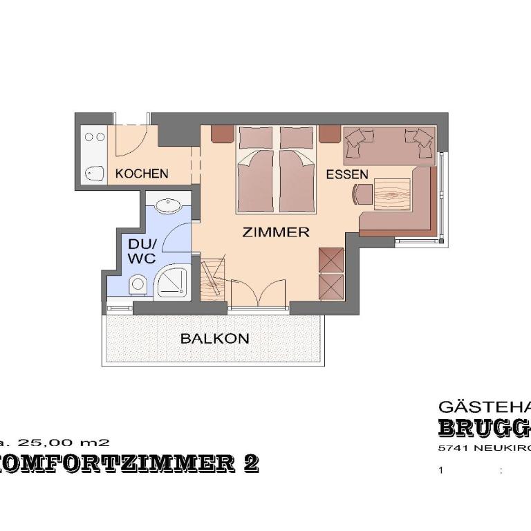 Gästehaus Brugger - Großes Studio mit Balkon - 10