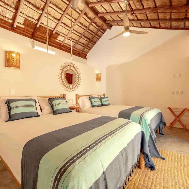 Mimosa Tulum - Habitación Deluxe con 2 camas grandes - 5