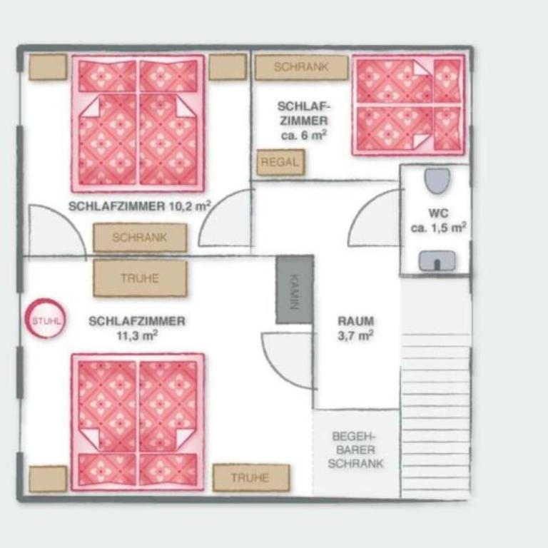 Ferienhäuser Reither Almen - Apartment mit 3 Schlafzimmern - 11