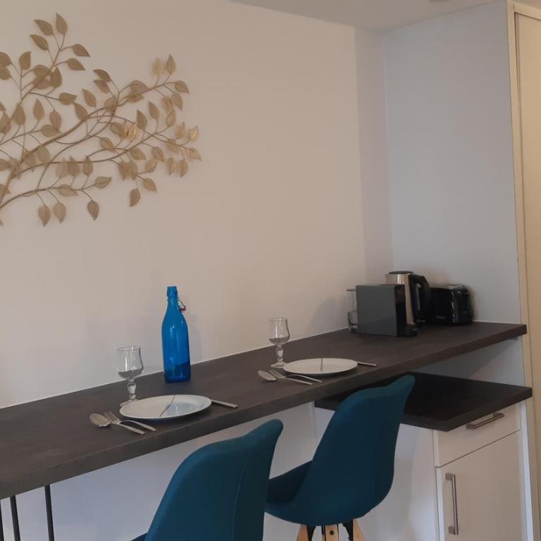 "Monplaisir", parking, espace de travail avec wifi, proximité commerces, gare, Université Lyon 3 , Tram T2, T4 et C25, idéal voyages d'affaires et tourisme - Studio - 9