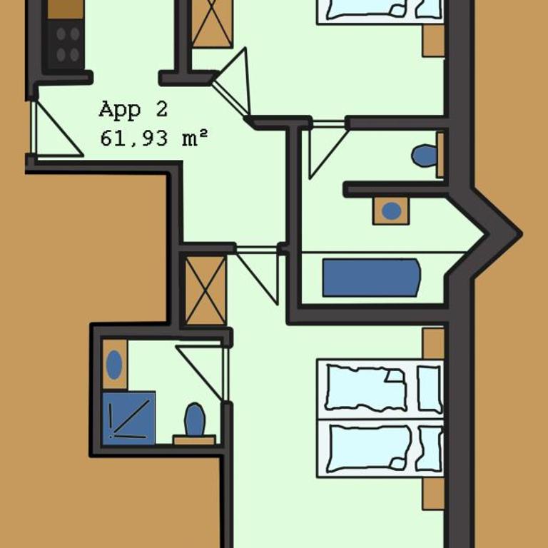 Apart Garni Monte Vera - Apartment mit 2 Schlafzimmern - 3