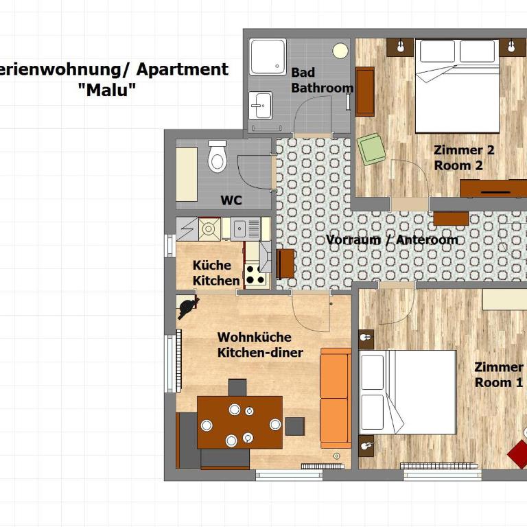 Villa Siebenruh - Apartment mit 2 Schlafzimmern - 2