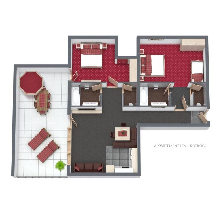Leni Mountain Appartements - Apartment mit 2 Schlafzimmern - 3