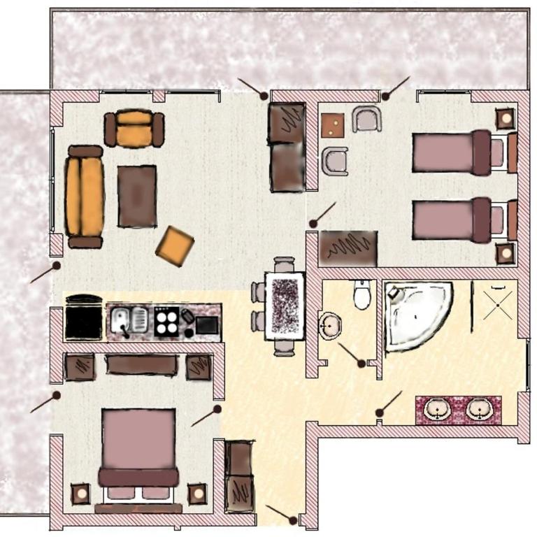 Transylvania Villa & Spa - Superior Apartment mit 2 Schlafzimmern und Balkon - 2. Etage - 1