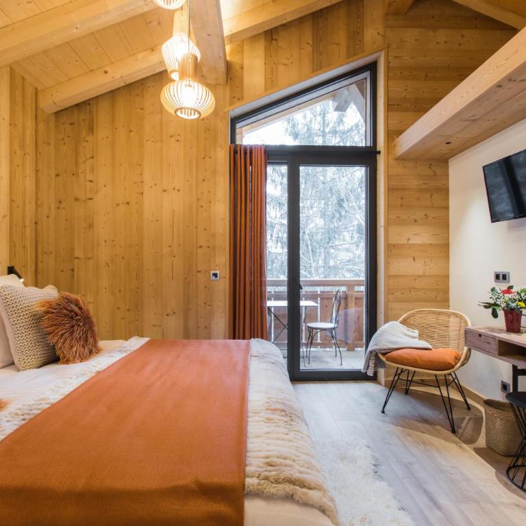 Chalet sur les monts Morzine - Chambre Double avec Salle de Bains Privative - 4