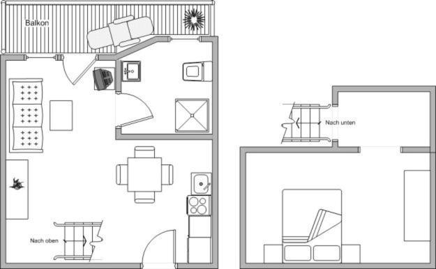Ferienhaus Holzer - Maisonette-Apartment mit 1 Schlafzimmer und Balkon - 6