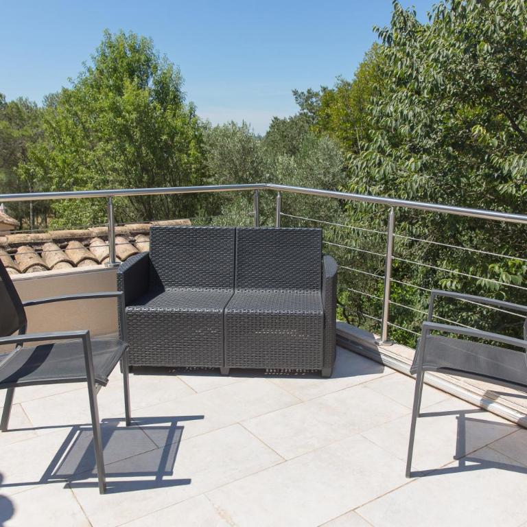 Le Mas des Alexandrins - Chambre Double Deluxe avec Balcon - 3