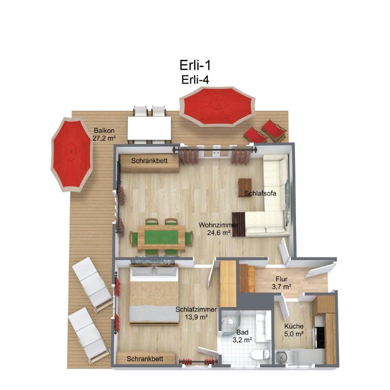Haus Erli - Appartamento con 1 Camera da Letto - 43