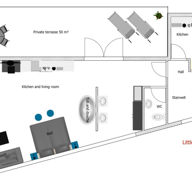 Room 4 & 5 Apartments - Penthouse-Apartment mit Terrasse (4 bis 6 Erwachsene) - 22