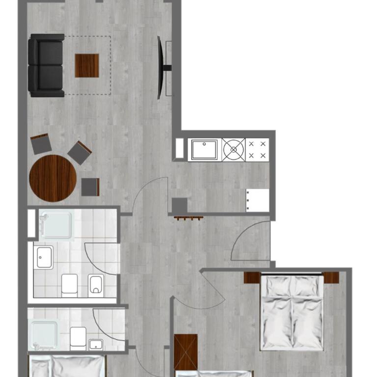 ARABEST Aparthotel & Boardinghouse - Suite 3 Chambres Confort - 5