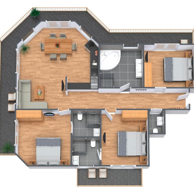 Alpendiamond Ski in & Bike Out apartments Top 200, 400 & penthouse 600 - Apartment mit 3 Schlafzimmern und Balkon - 4