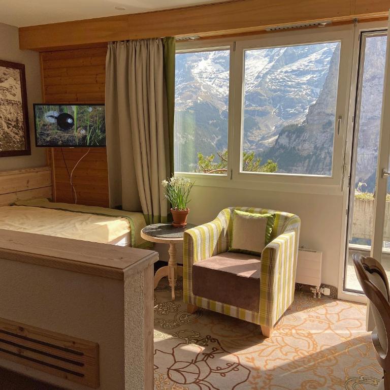 Eiger Mürren Swiss Quality Hotel - Single Room with Eiger mountain view - 3
