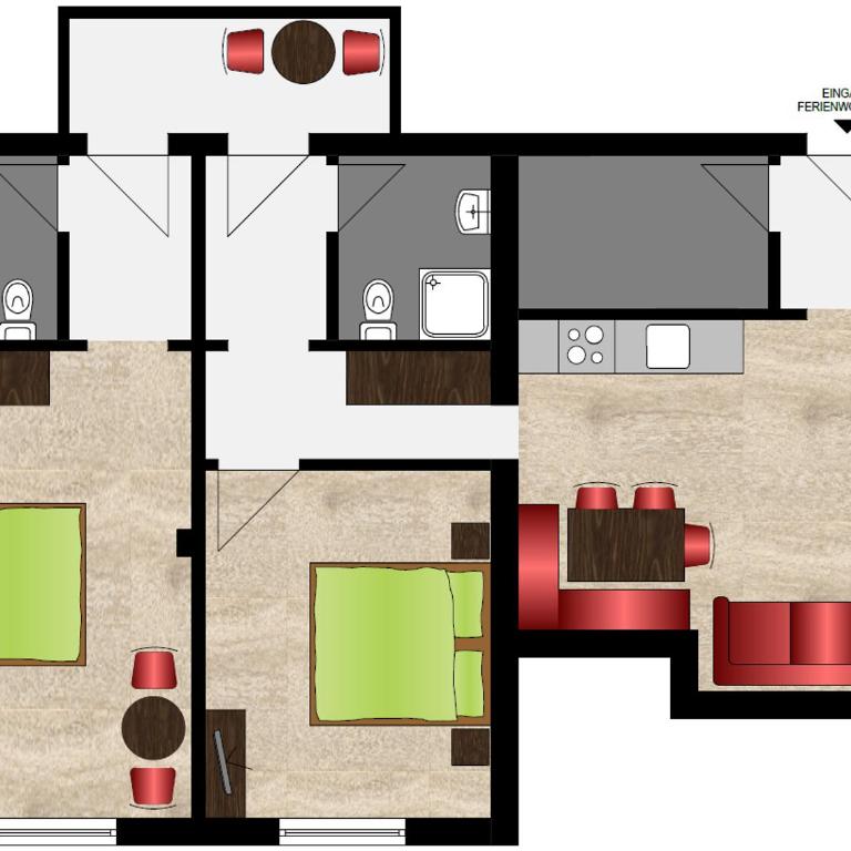 Chasa Monthani - Größeres Apartment mit 2 Schlafzimmern - 1