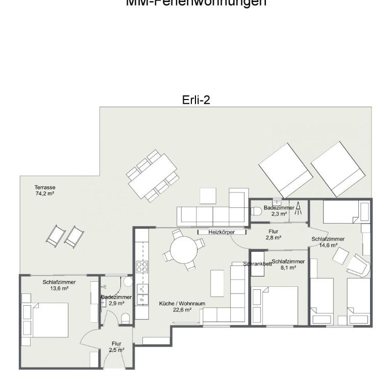Haus Erli - Appartamento con 3 Camere da Letto - 1