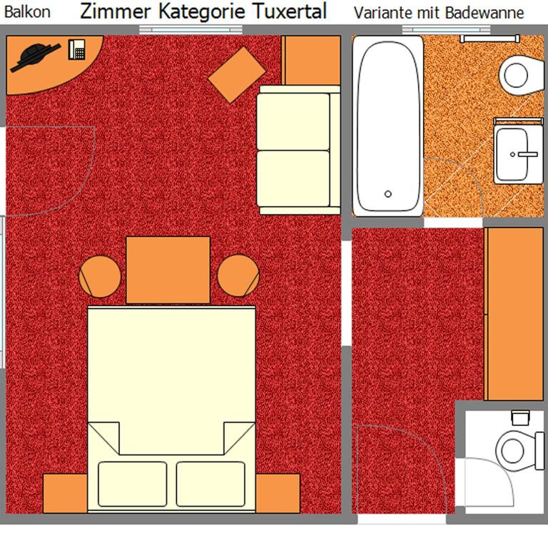 Apart Tuxertal - Doppelzimmer Tuxertal - 4