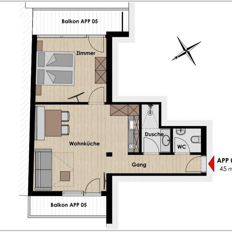 Apartment Rainer - mittendrin - Apartment mit 1 Schlafzimmer - 14