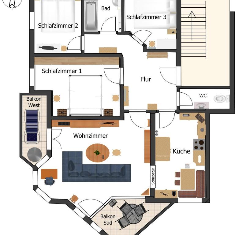 Ferienwohnung am Rotbach - Apartment mit 3 Schlafzimmern - 28
