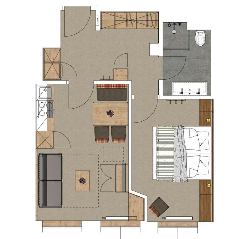 Apartments & Garni Alpenrose - Apartment mit 1 Schlafzimmer (4 Erwachsene) - 10