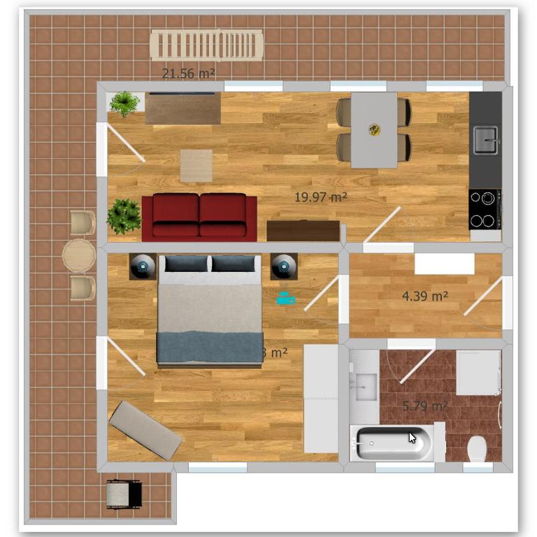 Villa im Wald - Apartment mit 1 Schlafzimmer - 7