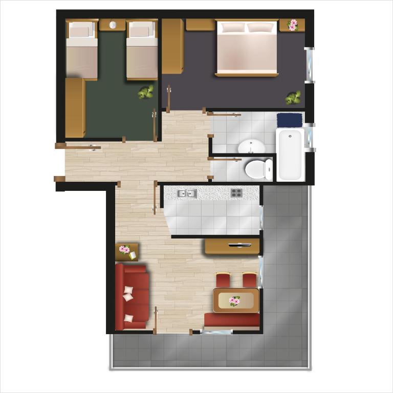Appartements Daisy - Appartamento con 2 Camere da Letto - 8