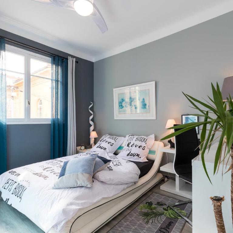 Beau 3 pièces, 7 pers, 2 terrasses, centre, calme, sécurité - Appartement 2 Chambres - 9