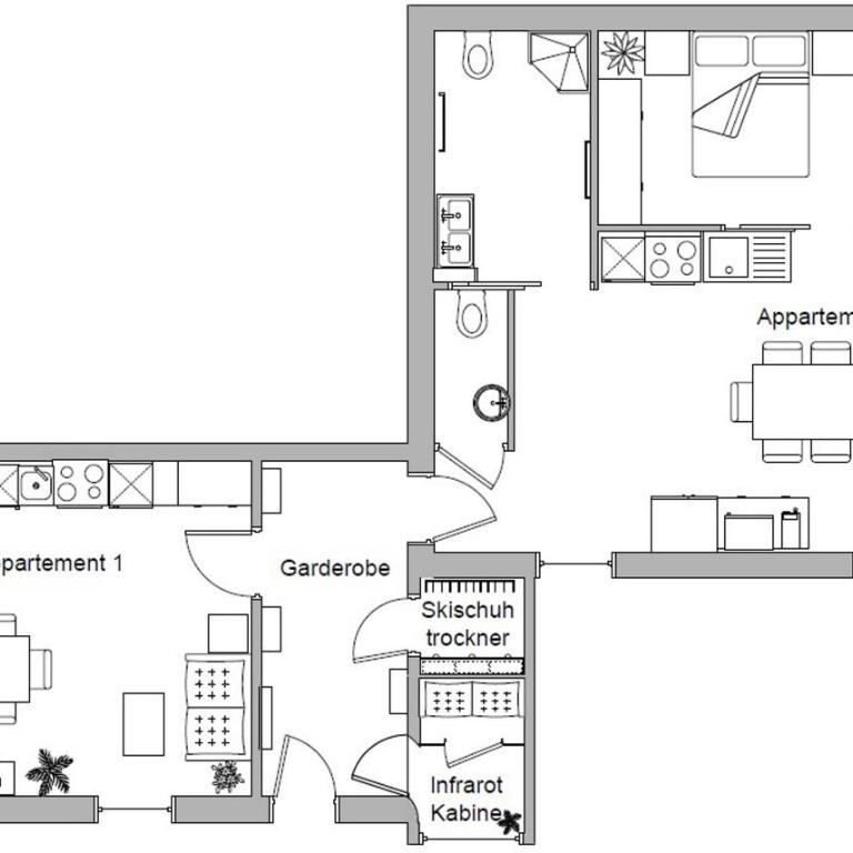 Appartements Hochegg - Apartment mit 1 Schlafzimmer - 19