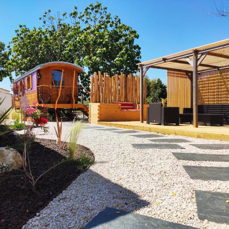 Logis Le Nid du Pont de Gau - Wohnwagen aus Holz mit Terrasse und Klimaanlage - 2
