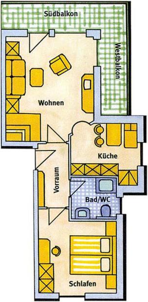 Ferienhaus Kirchplatzl - Apartment mit 1 Schlafzimmer, Balkon und Bergblick - 1