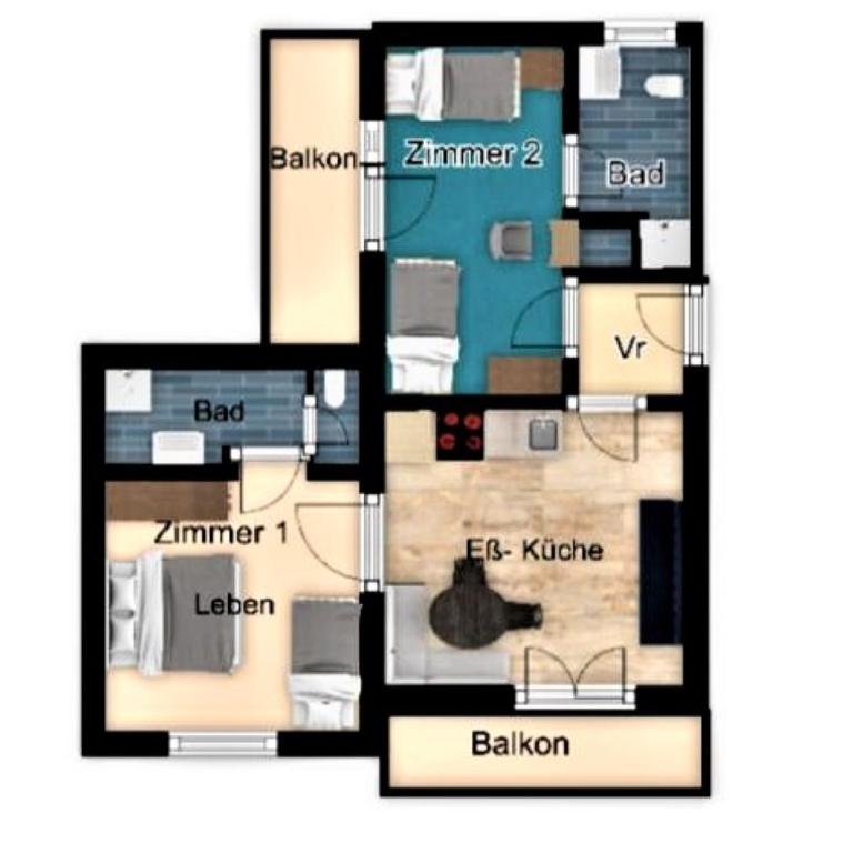 Apartments Quehenberger - Apartment mit 2 Schlafzimmern - 1