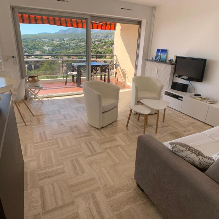 GALETS BLEUS -Vu Mer-Piscine-Clim-Fibre- - Appartement - 14