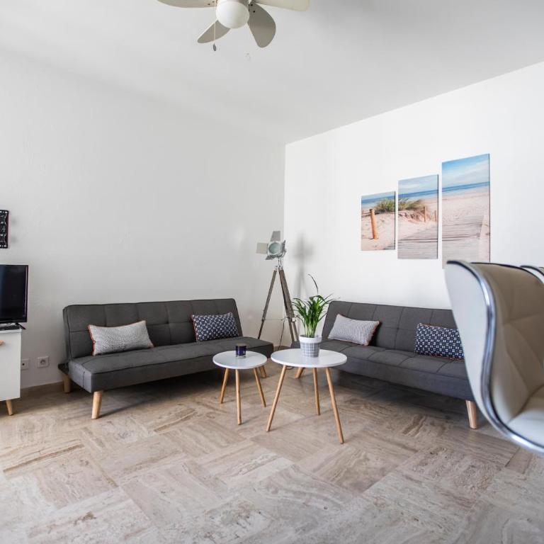 ++++ renovated cosy 50m2 sunny flat / balcony / close to beach and to the Palais des festivals ++++ - Appartamento con 1 Camera da Letto - 10