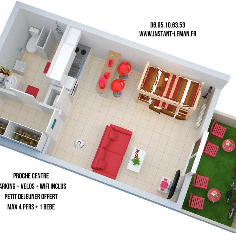Instant-Léman II - Studio avec Terrasse - 7