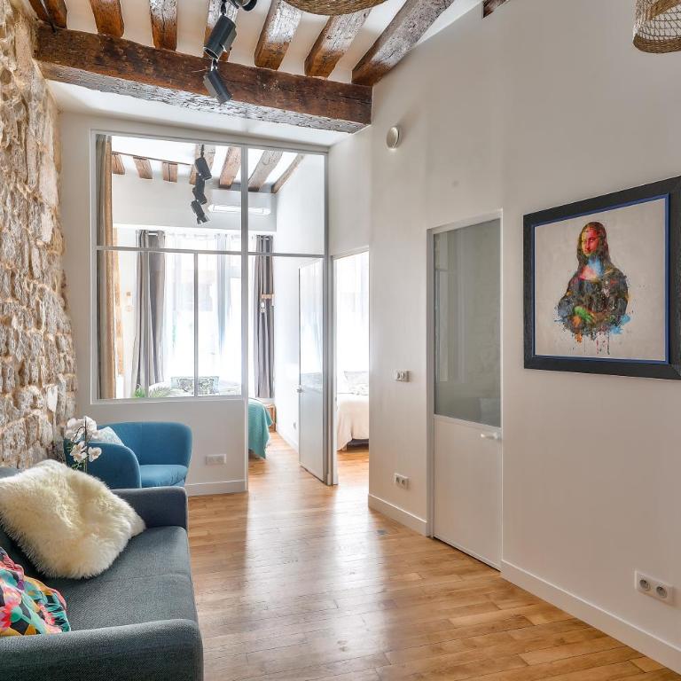 New Stunning 4 Bdrs Apt, With AC – Le Marais - Apartment - 5
