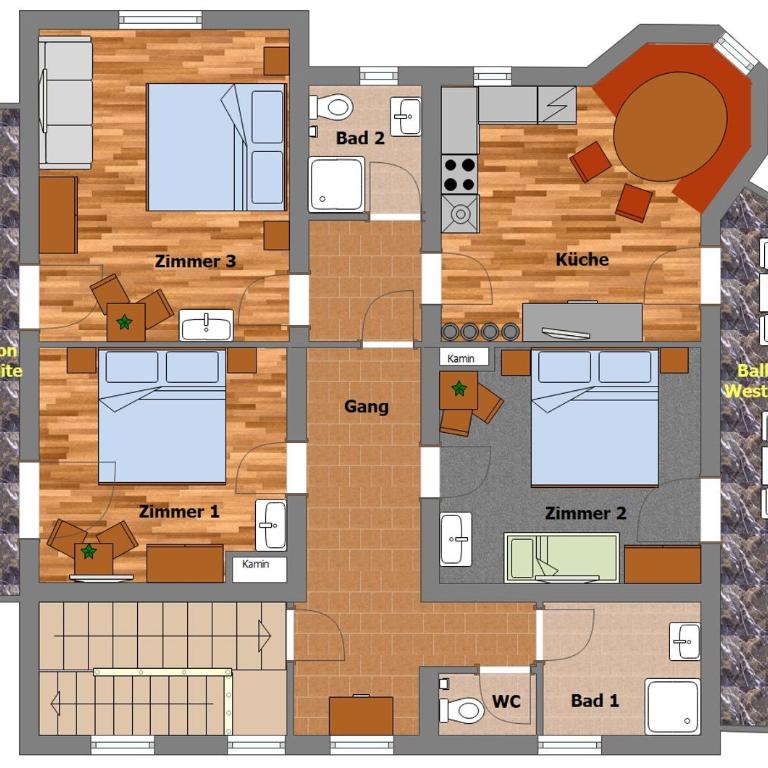 Apartment Bergblick - Apartment mit 3 Schlafzimmern - 15