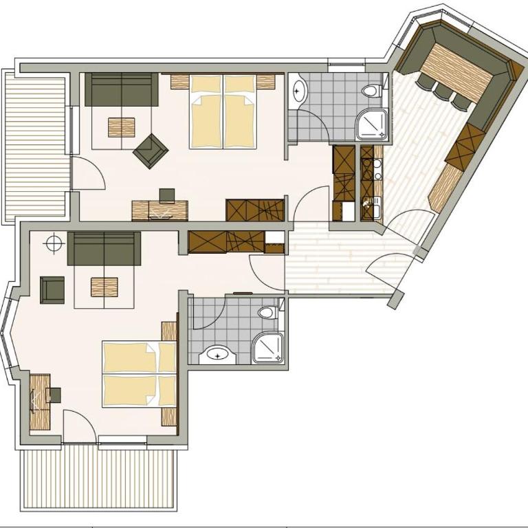 Residenz Allegra - Apartment mit 2 Schlafzimmern - 10