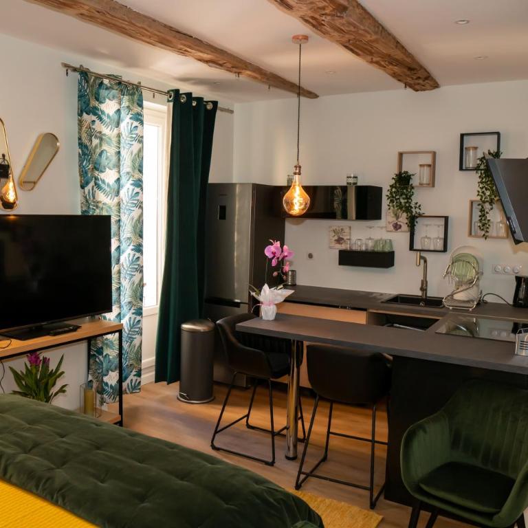 studio coeur de ville neuf et design tt equipé parking gratuit - Apartment mit 1 Schlafzimmer - 2